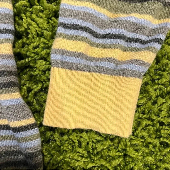 Vintage Northern Isles Pastel Striped Cashmere Blend Knit Sweater - Picture 5 of 5